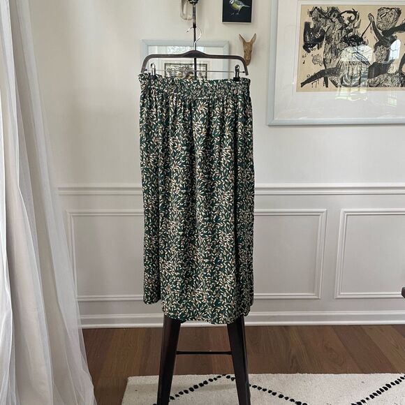 CC Hughes Long Green Cottagecore Prairie Skirt Vines L - Picture 5 of 7